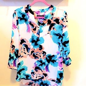 Ivanka Trump business blouse. Colorful. Size S